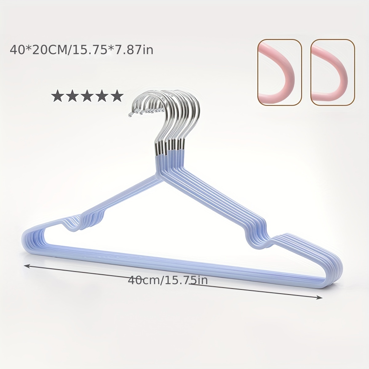 Plastic Clothes Hangers With Shoulder Grooves, Non-slip Clothes