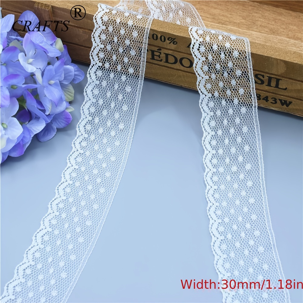 White Wide Cotton Lace Trim 78mm