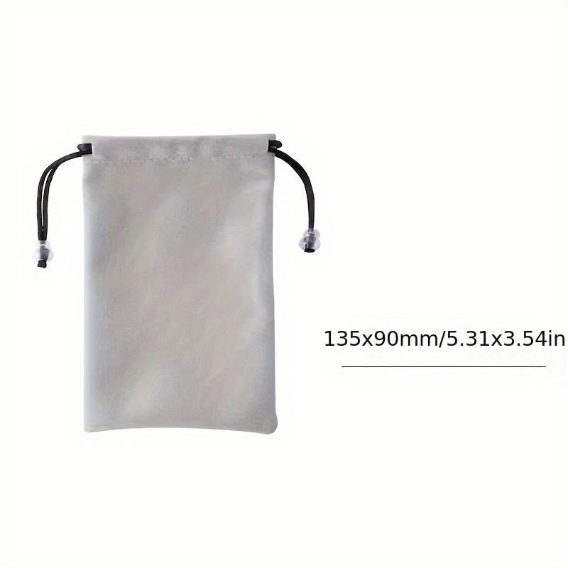 Mobile Phone Storage Pouch, Power Bank Protective Case, Flannel Pouch, Portable Power Bank Organizer Bag, Earphone And Data Cable Pouch, Hard , Portable Drawstring Digital Storage Pouch