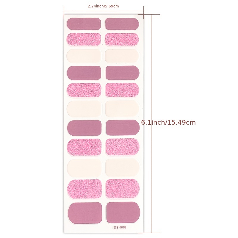 Glitter Waterproof Nail Stickers Shining Nail Art Decor