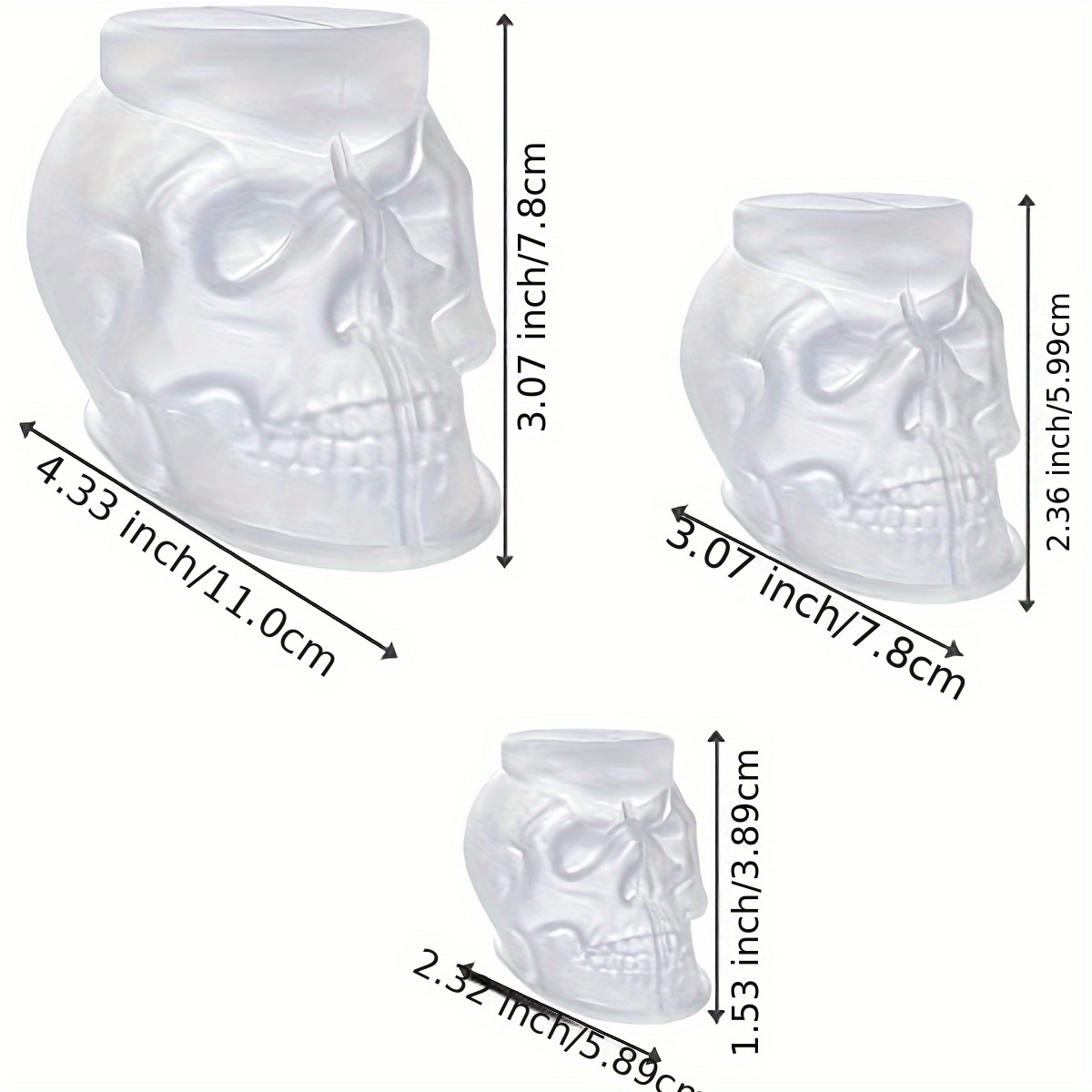Buy Skull Resin Ring Mold, Silicone, Size 7 at Ubuy France