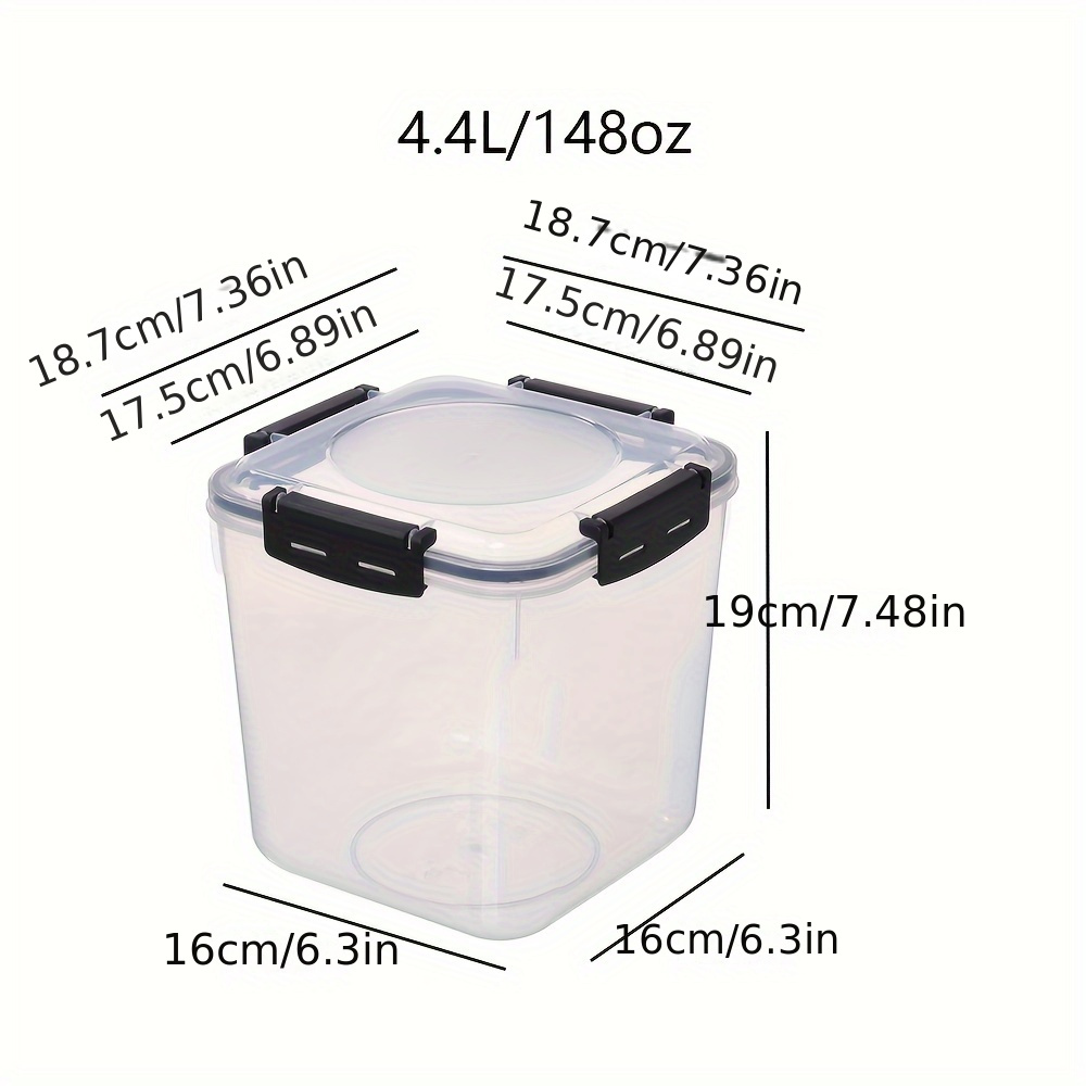 Square Transparent Storage Jar Moisture proof Insect proof - Temu
