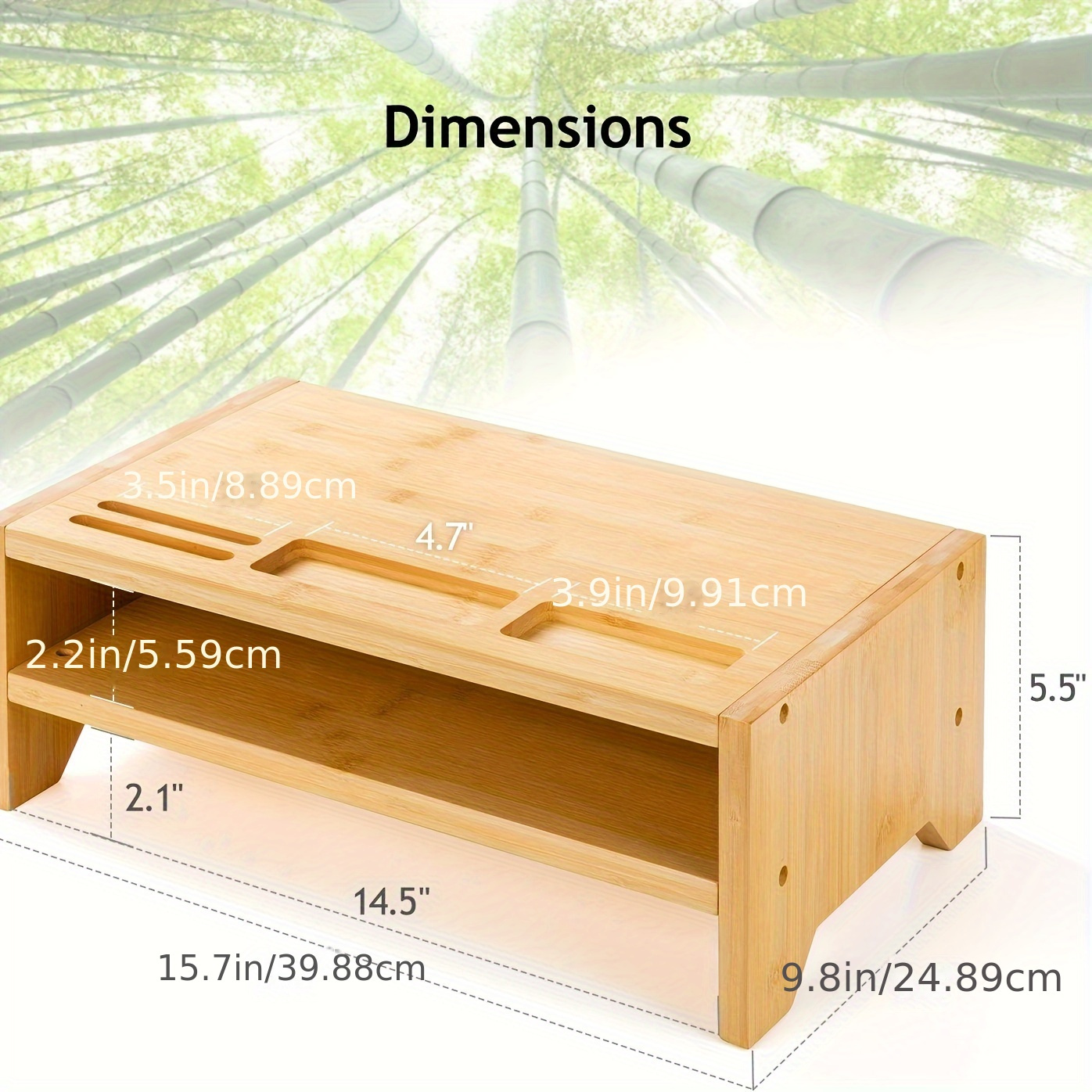 Soporte para Monitor en Bambú Jopkin - SKLUM