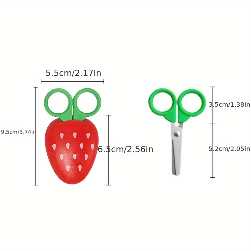 Stationery Scissors, Paper Scissors Cartoon Strawberry Portable Cute  Scissors With For Student Child 