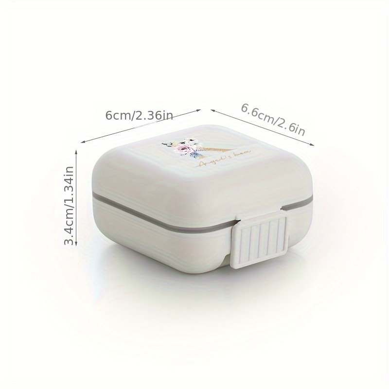 Personalized Mini Pill Box with Compartments, Travel Organizer