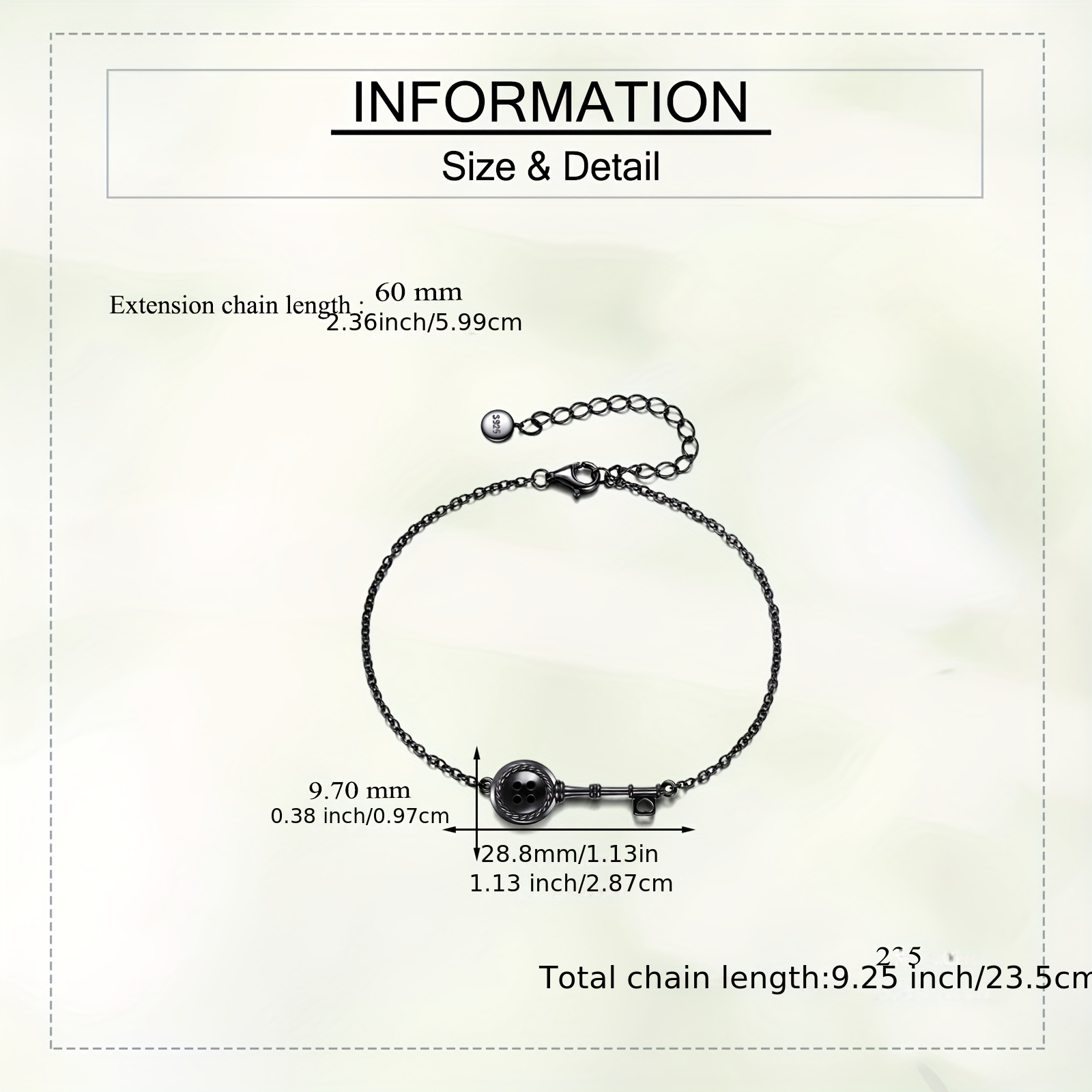 Sterling Silver Key Charm Bracelet for Women