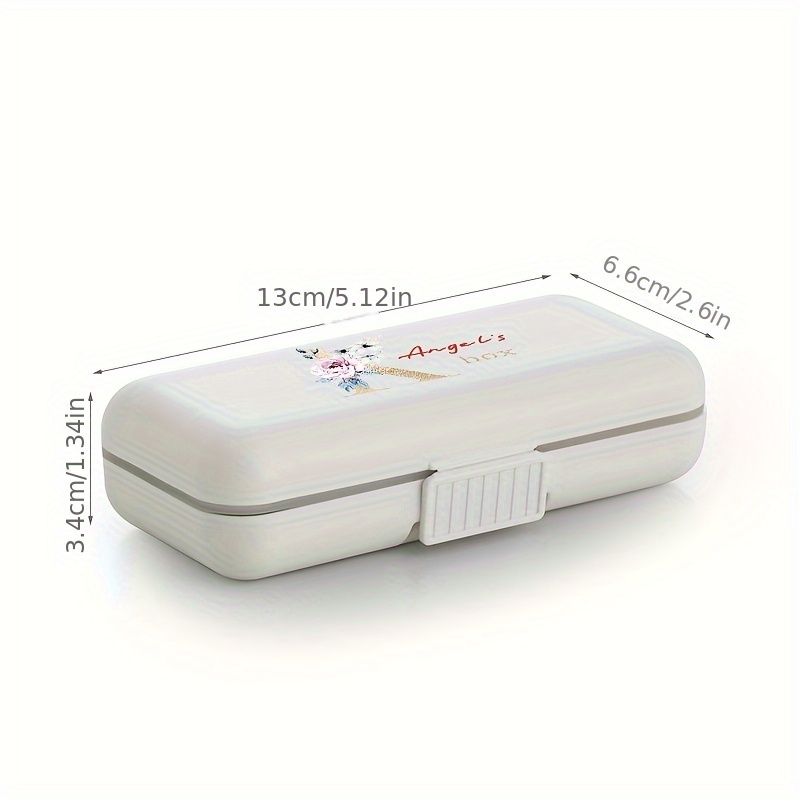 Personalized Mini Pill Box with Compartments, Travel Organizer