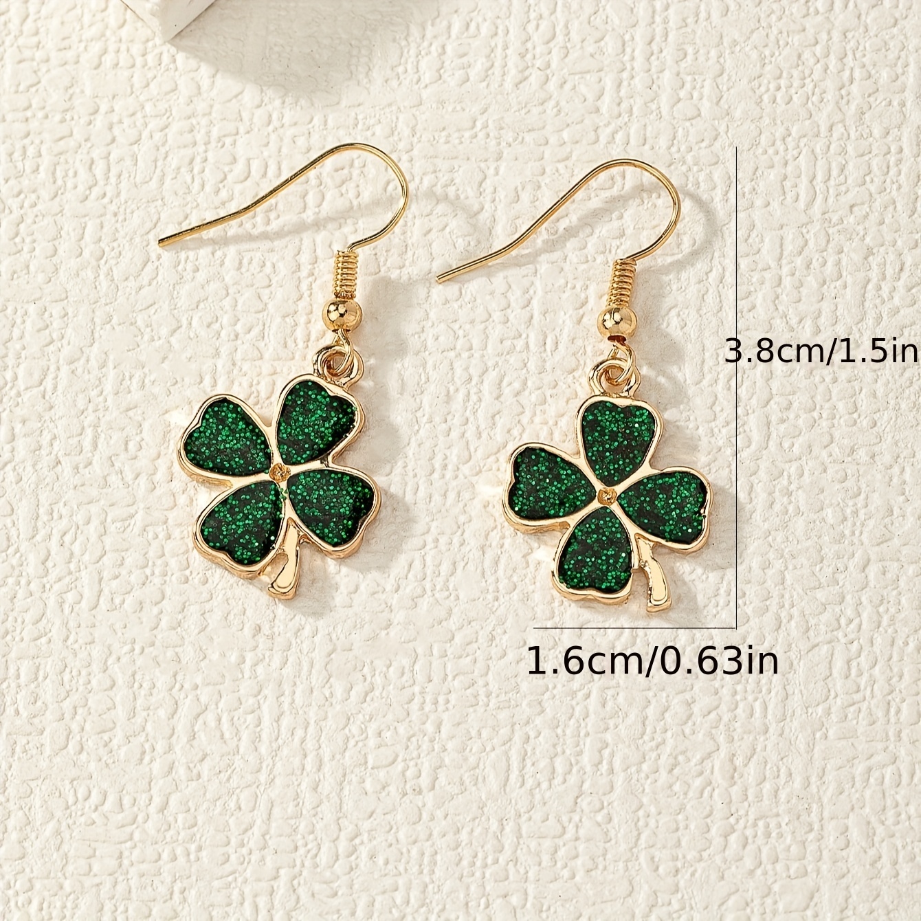 Women's Dangle Earrings Four Leaf Clover 14K Plated Zinc Alloy