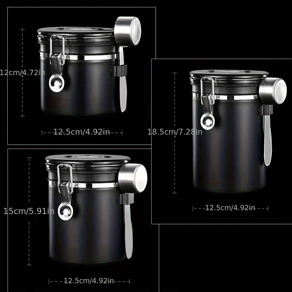 Large Capacity Coffee Storage Container Stainless Steel Coffee Bean Can  Sealing Coffee Filling Food Storage Container