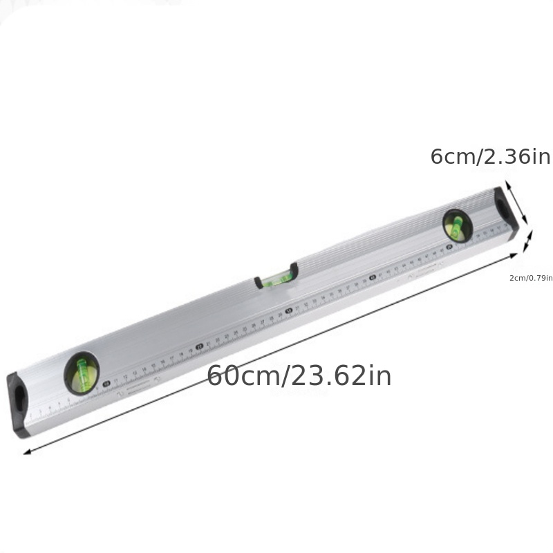 High Precision Magnetic Spirit Level Balance Horizontal Silver Ruler Bubbles