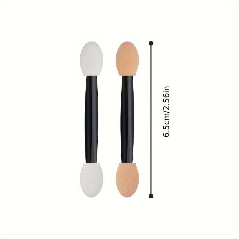10-delige oogschaduw applicator set: dubbelzijdige oogschaduwkwasten, 6,5 cm eyelinerpotloden en make-upsponsjes voor professionele applicatie