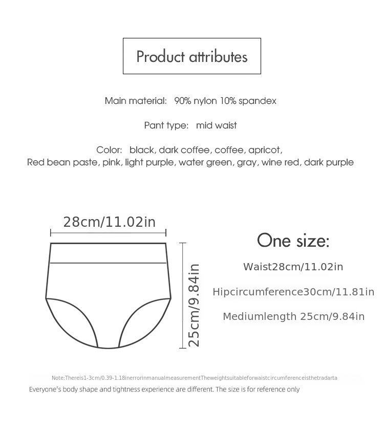 Ladies Seam-free Briefs. Available in White, Champagne or Black.