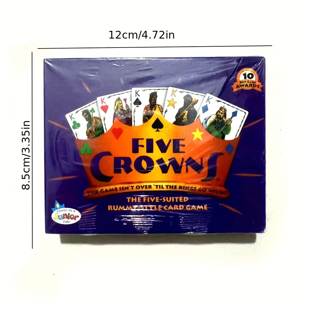 Jeu de cartes Five Crowns Jeu de cartes familial - Jeux amusants  compatibles avec la soirée de jeu en famille avec les enfants$
