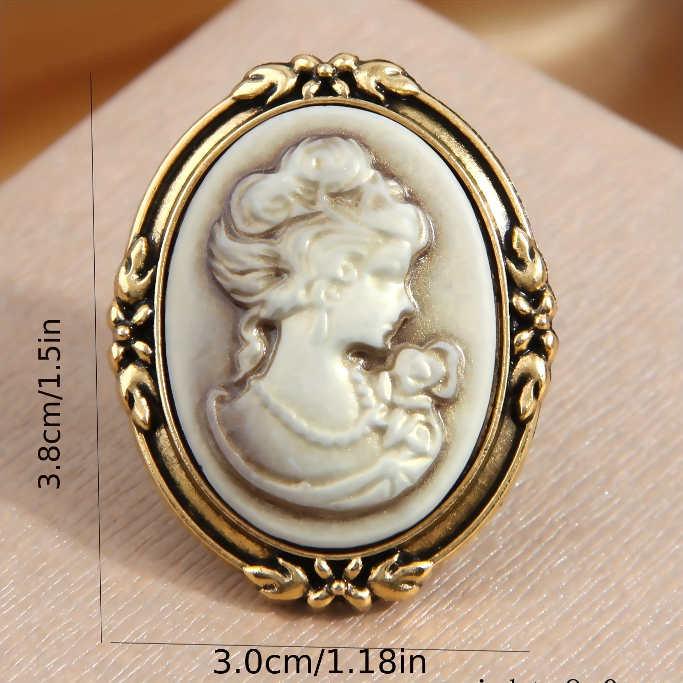 Cameo Brooch Vintage Lady Pin Brooch Bouquet Victorian Costume