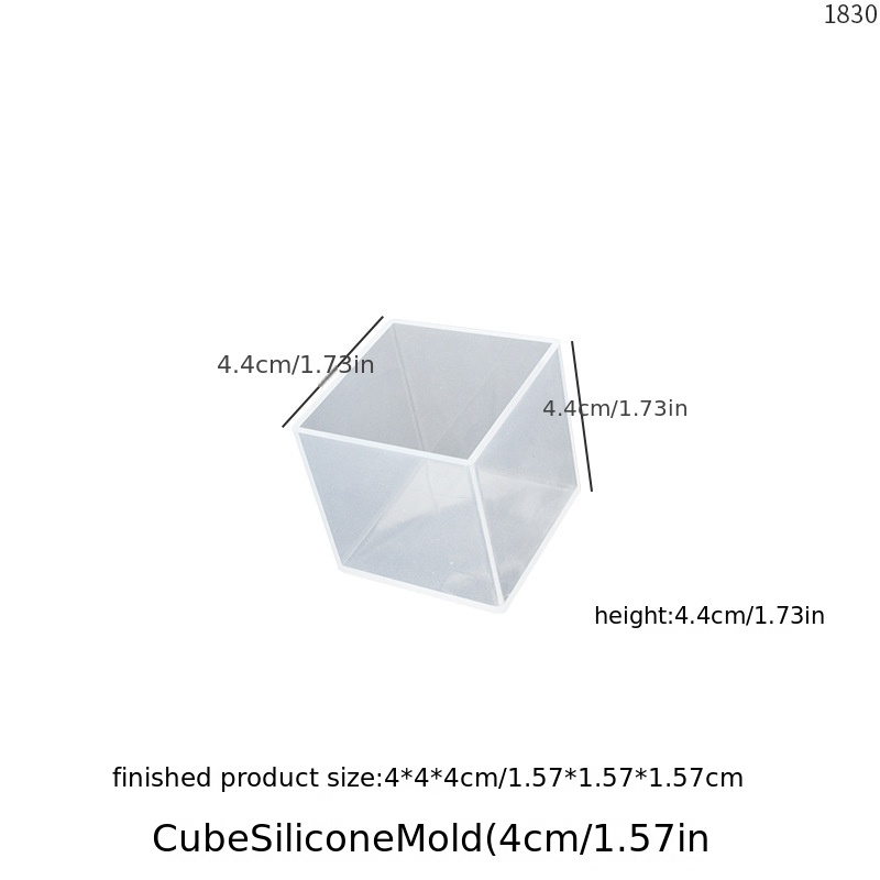 2cm-5cm Epoxy Resin Molds Transparent Silicone Square Mold For DIY
