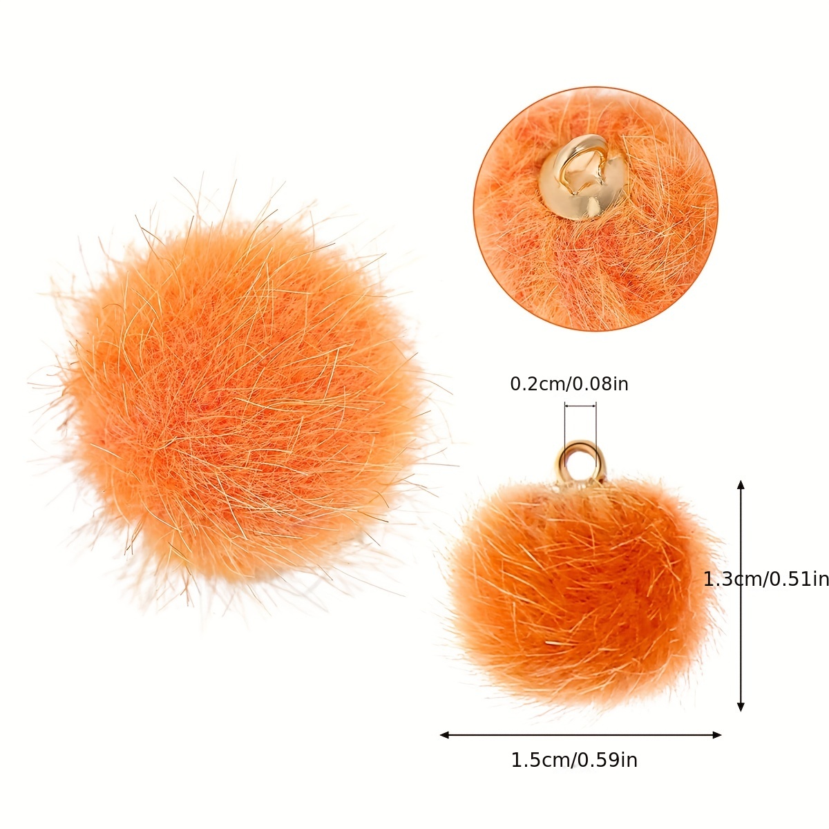 Imitation Mink Fur Fur Ball Pom Pom Pendant Diy - Temu