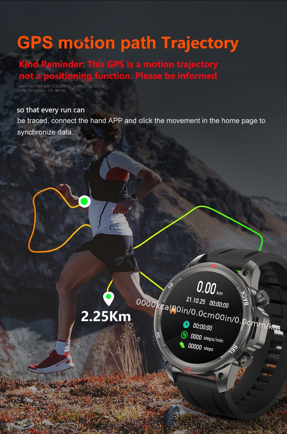 Men's Smartwatch HD LED Display, AI Voice Assistant, Wireless Calling, GPS Tracker, Compass, Fitness Tracker with Stainless Steel/Silicone Band_voghion.com