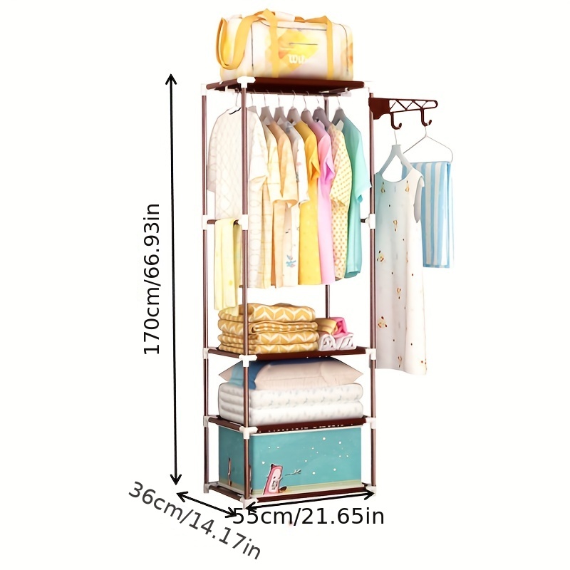 3 layer Plastic Clothes Cabinet Durable Easy Assembly - Temu