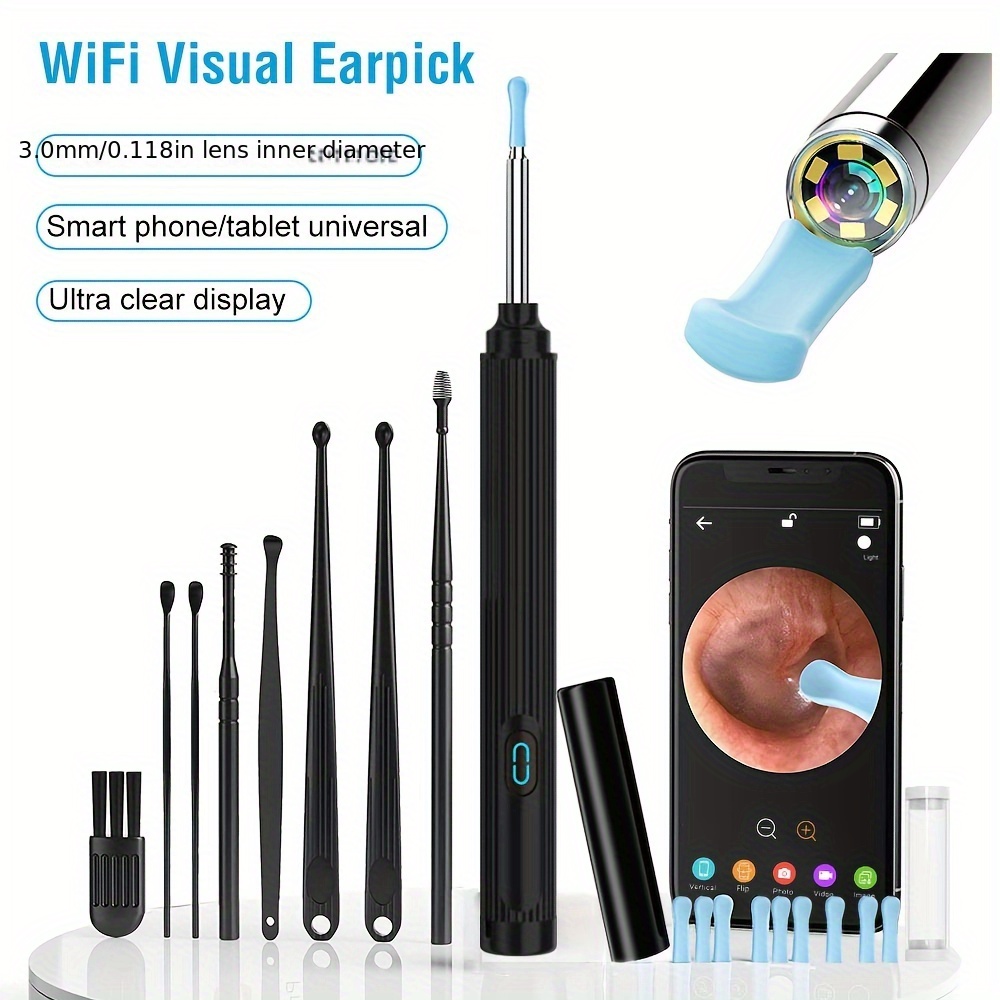 Smart Ear Wax Removal Cleaner Wireless Visual Endoscope Otoscope Camera