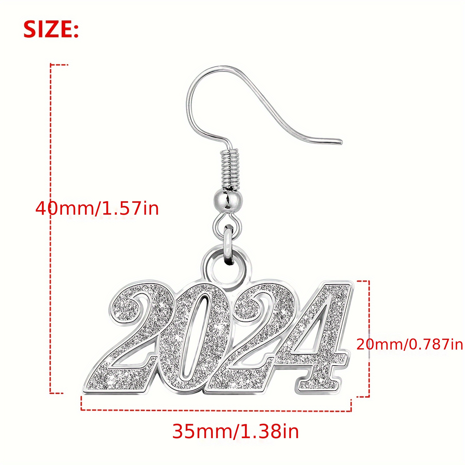 2024 Happy New Year Earrings New Year Party Gifts - Temu