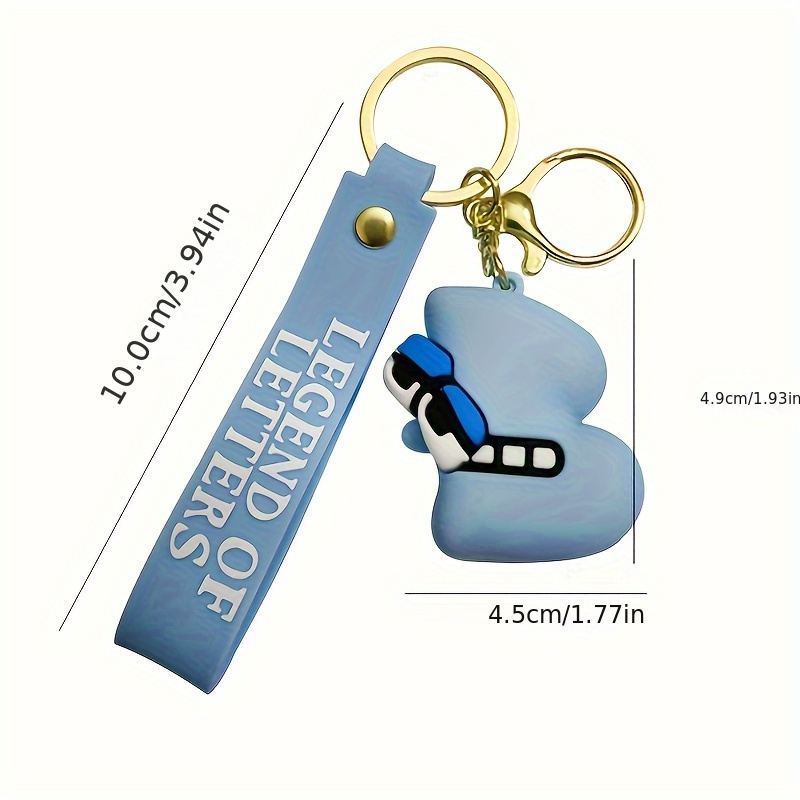 Cartoon Alphabet Initial Letter Bracelet Wristlet Keychain - Temu