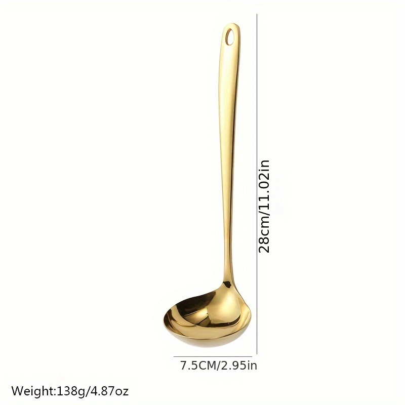 1pcs 304 Stainless Heart Thickened Restaurant Pot Soup Spoon Colander Cooking Spoon Pasta Cooker, Banquet, Travel Soup Trekking