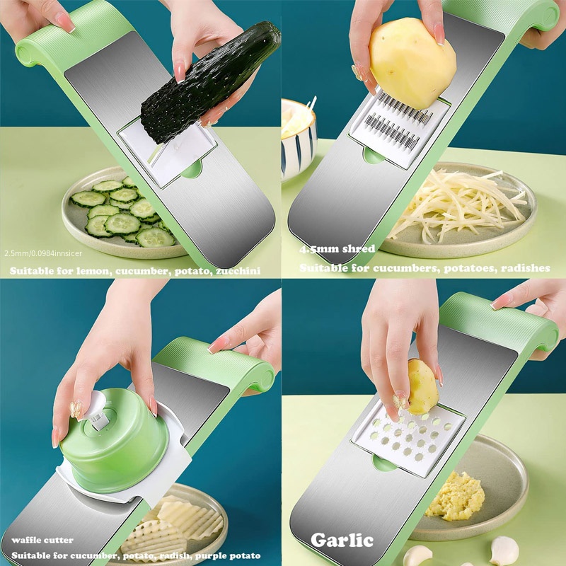Versatile Manual Rotary Vegetable Slicer and Dicer
