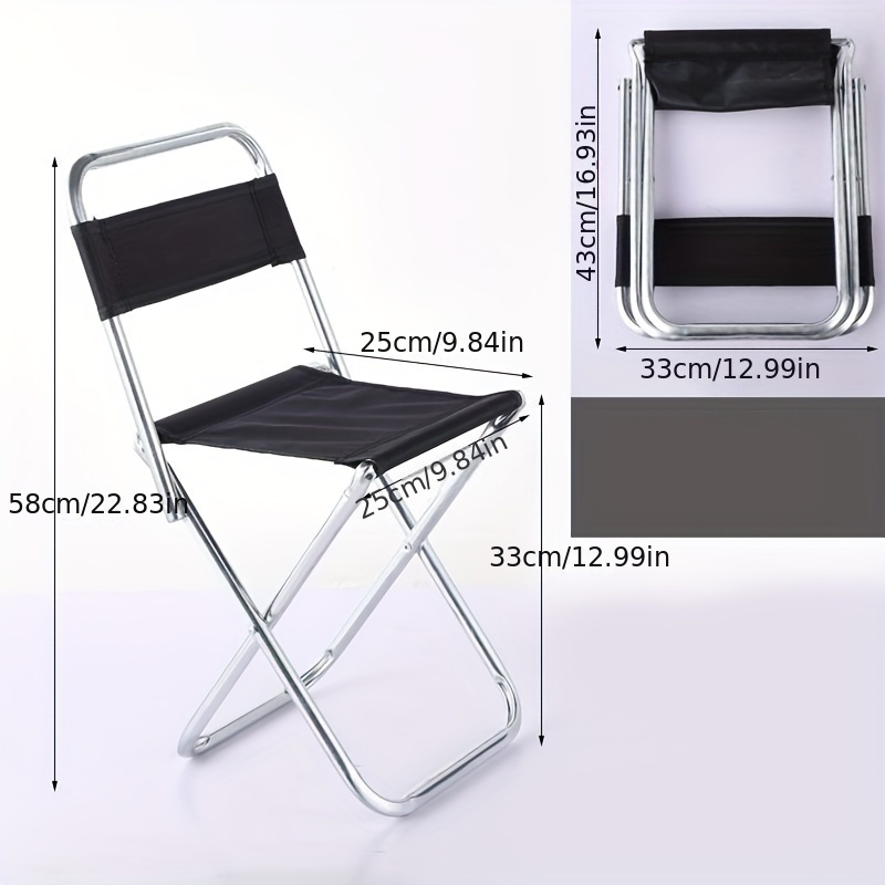 Portable Foldable Fishing Stool Lightweight Aluminium Alloy Cloth Outdoor  Picnic Camping Stool For Mountaineering Bbq - Sports & Outdoors - Temu