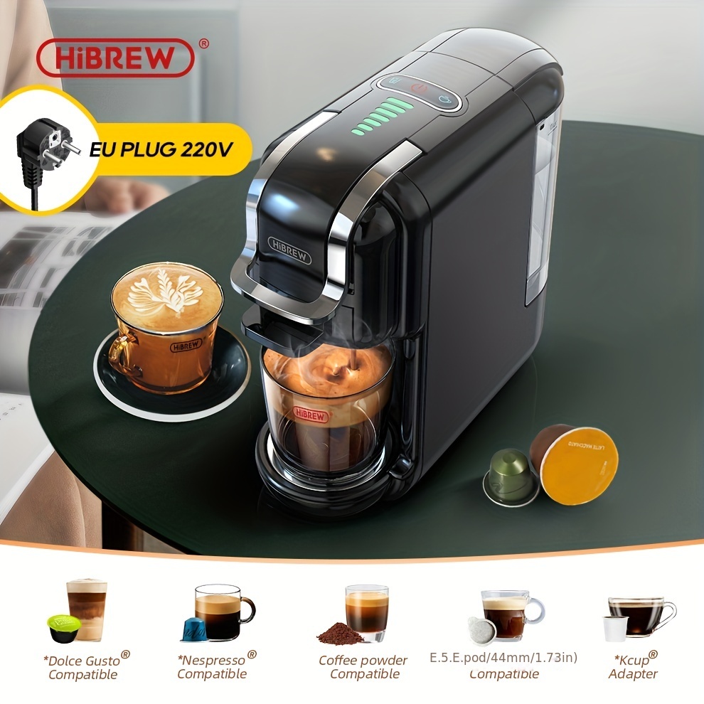 HiBREW Portable 3 in 1 Multi Function Electric Espresso Maker for Vehicle,  Travel Compatible with Nes Original Pod, Coffe Pot, Cofee Machine, Coffee  Makers, DG Pod, Barista Coffee Machine 