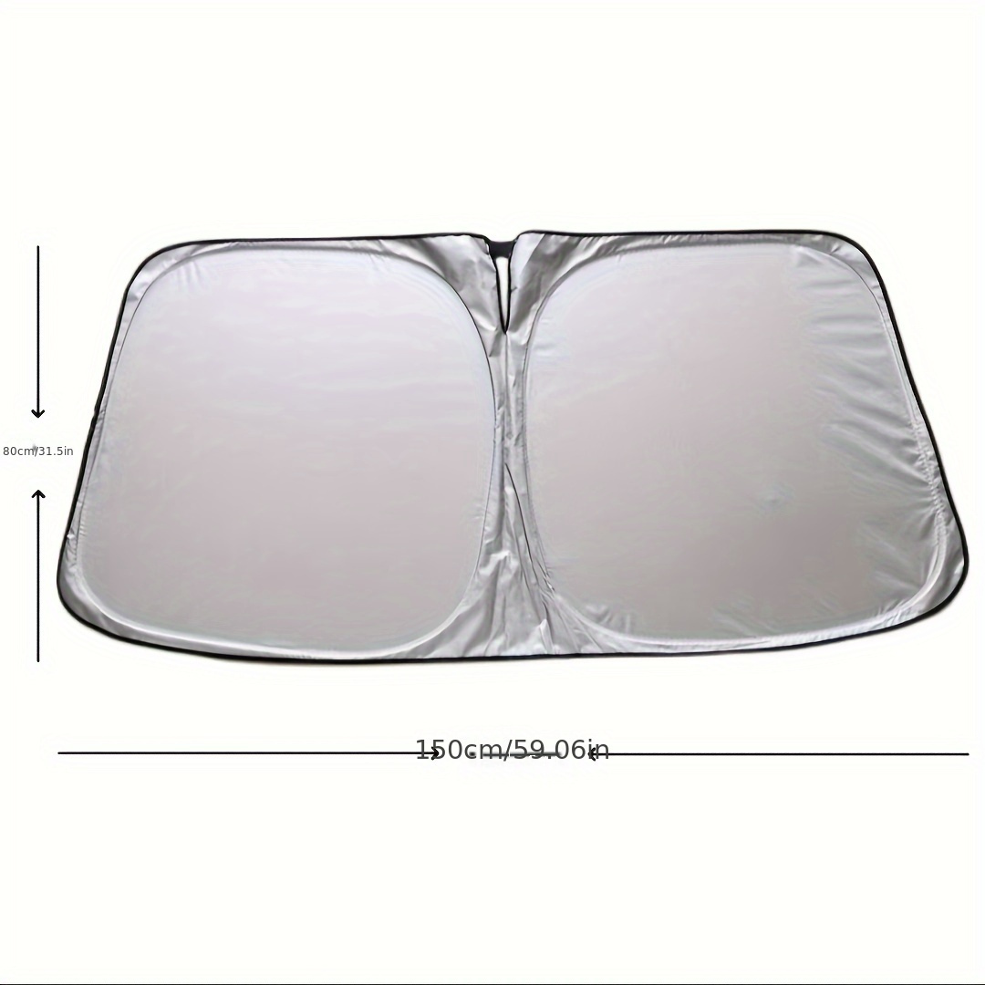 TEMU Titanium Silvery Car - Uv , & Non-transparent Windshield