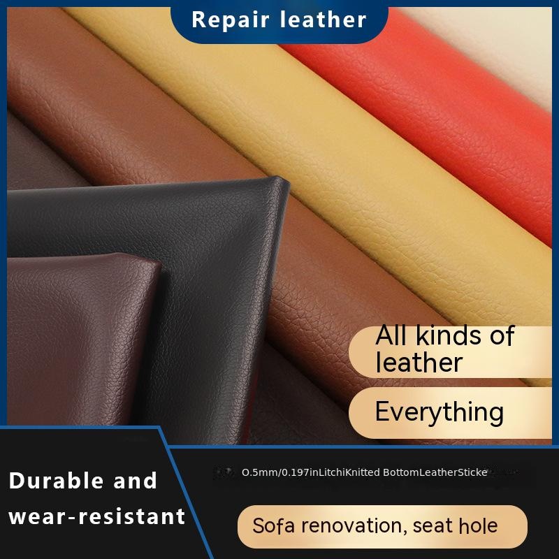Parche de reparación de cuero, adhesivo en la parte trasera de cuero  sintético, impermeable, multicolor, para muebles, sofás, asientos de  automóvil