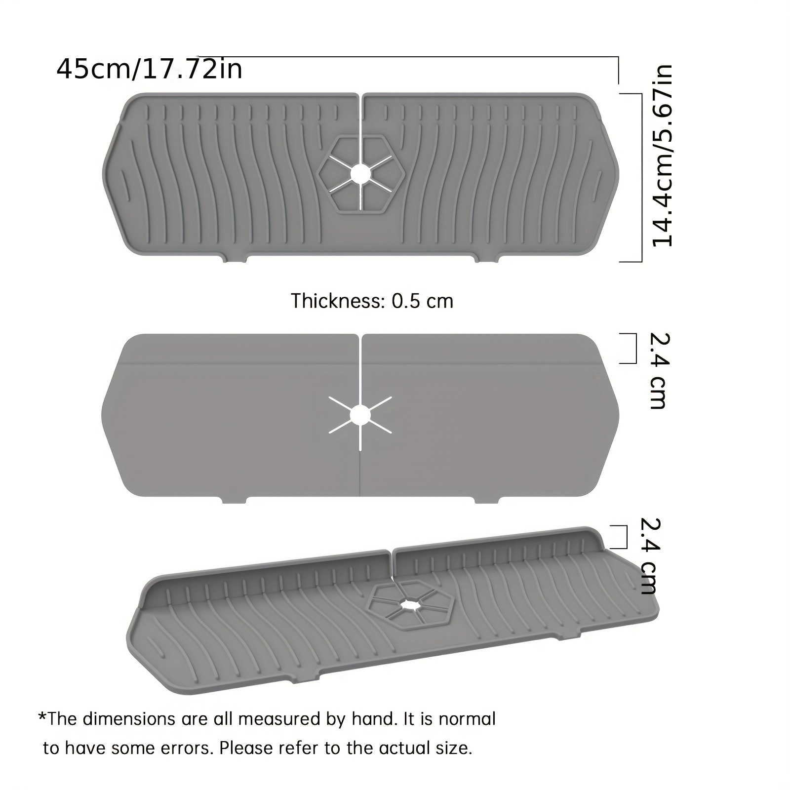Silicone Kitchen Faucet Splash Guard and Drying Mat