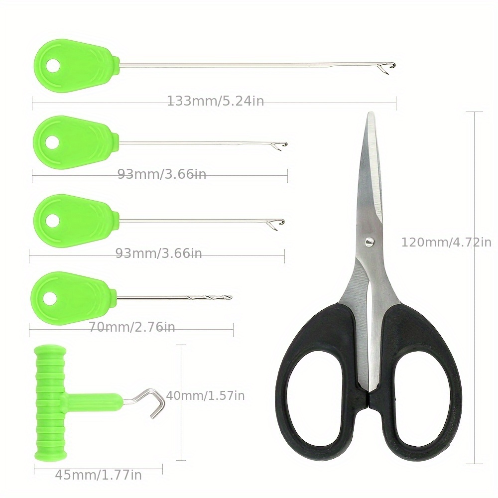 Image of Hirisi Fishing Scissors Knot Tool With Bait Needle Pliers For Fishing Bait Kit