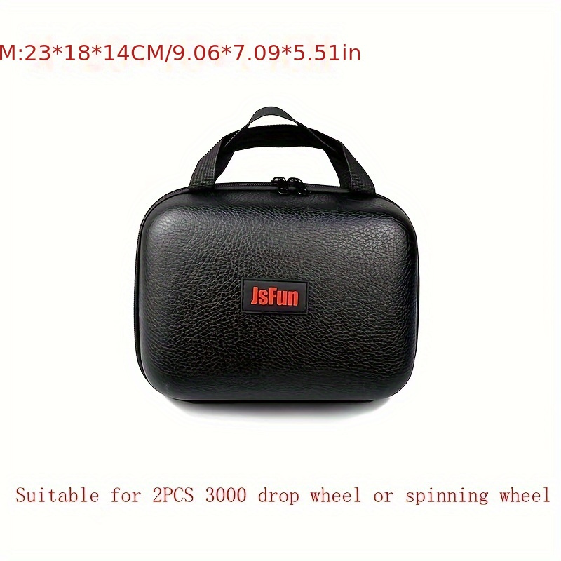 Image of S/m/l Large Capacity Multifunctional Fishing Gear Reel Bag Pu Material, Capacity For 1-2pcs Reels