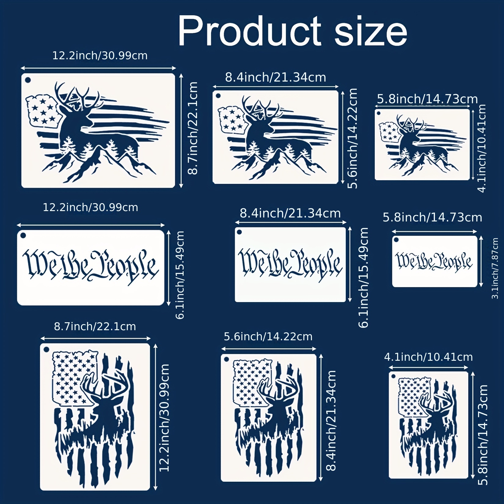 Metal We the People Stencil for Wood American Flags, Metal Router Stencil, Metal  Stencils 