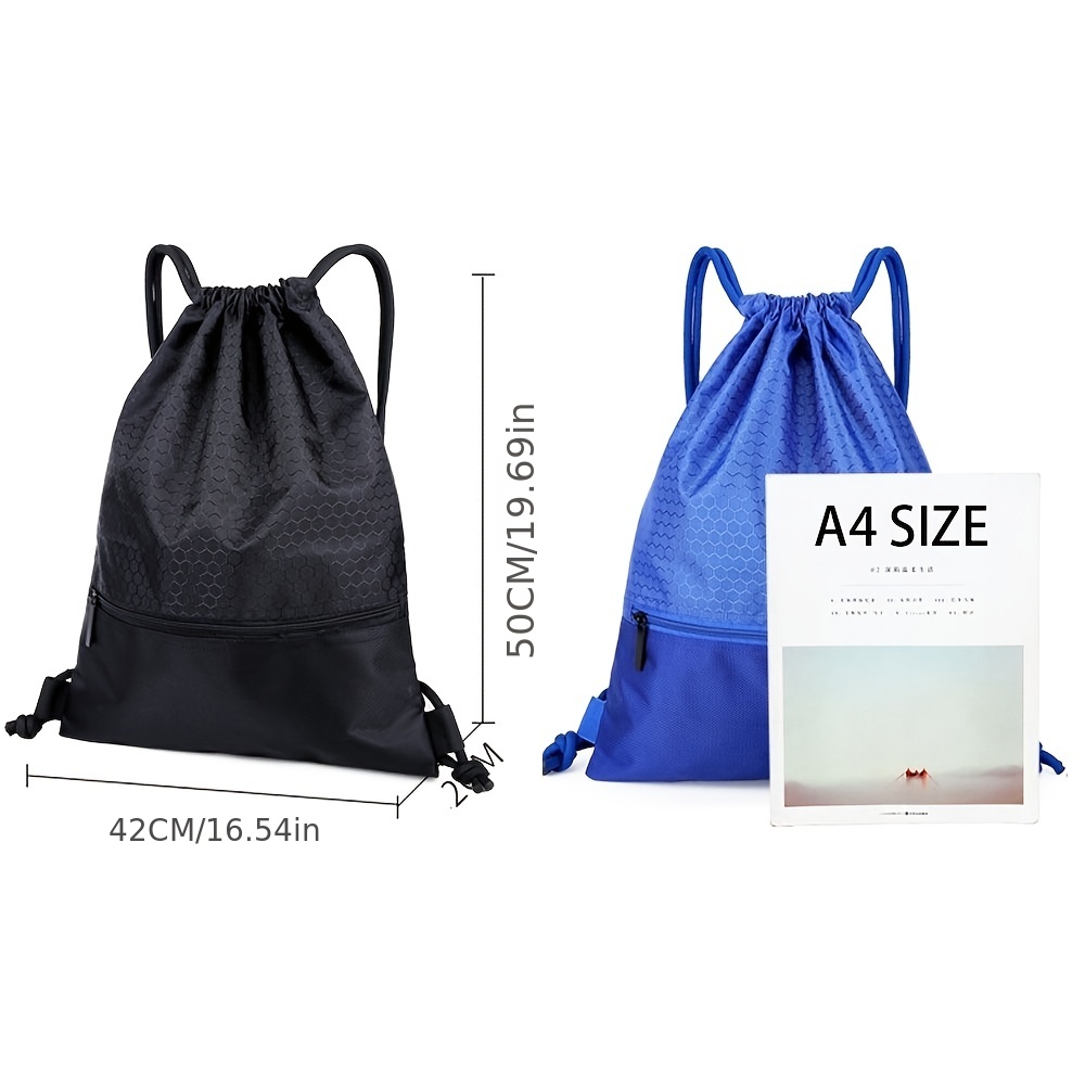 Drawstring Bag With Pocket Waterproof Drawstring Sport Backpack For  Fitnessm Hiking Running Camping Lightweight Portable, Shop The Latest  Trends