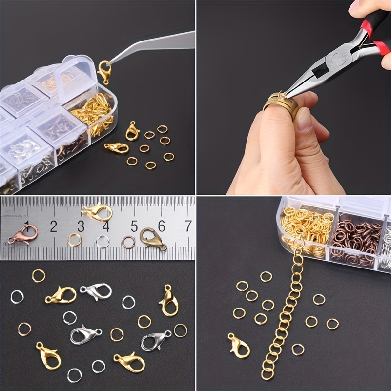 440pcs/set Earring Hooks, Jump Rings, Lobster Clasps For Diy Jewelry Making  Gold And Silver Plated