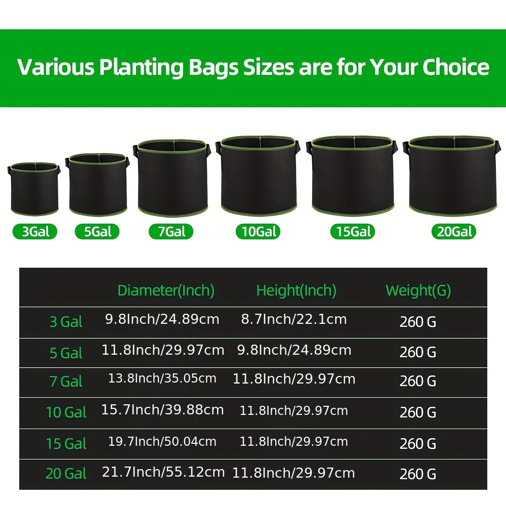 Heavy Duty Planter Bag - 3 Sizes Available