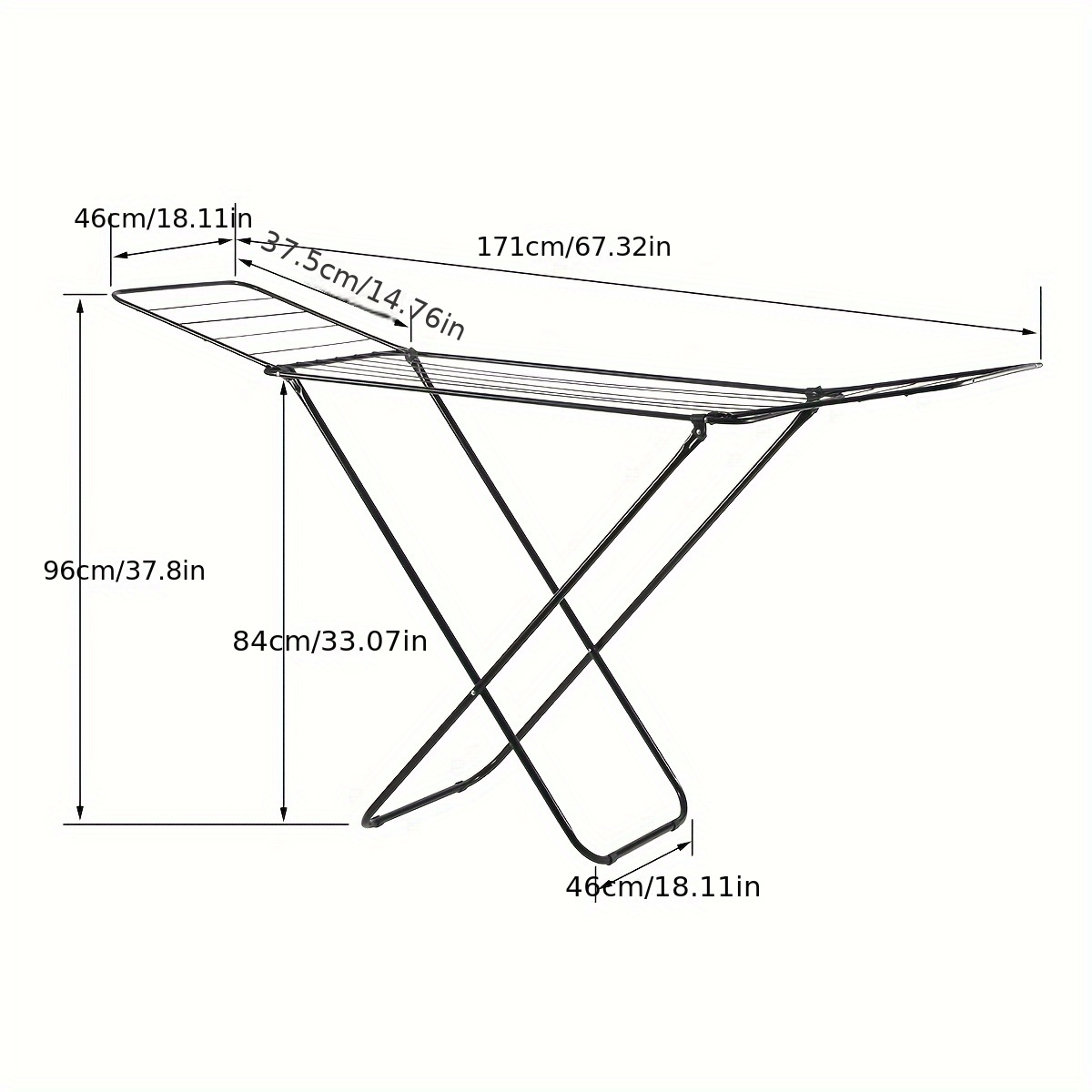 TEMU -saving Metal Clothes Rack - Indoor/ Drying Stand For Balcony & , Drying Racks