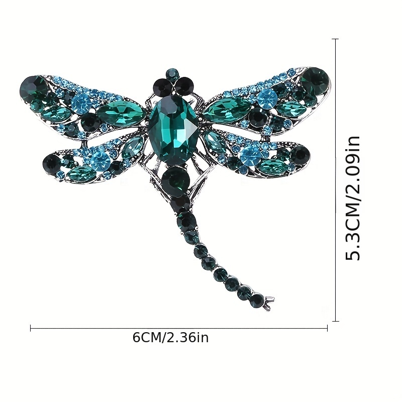 Insect Dragonfly Rhinestone Brooch for Clothing