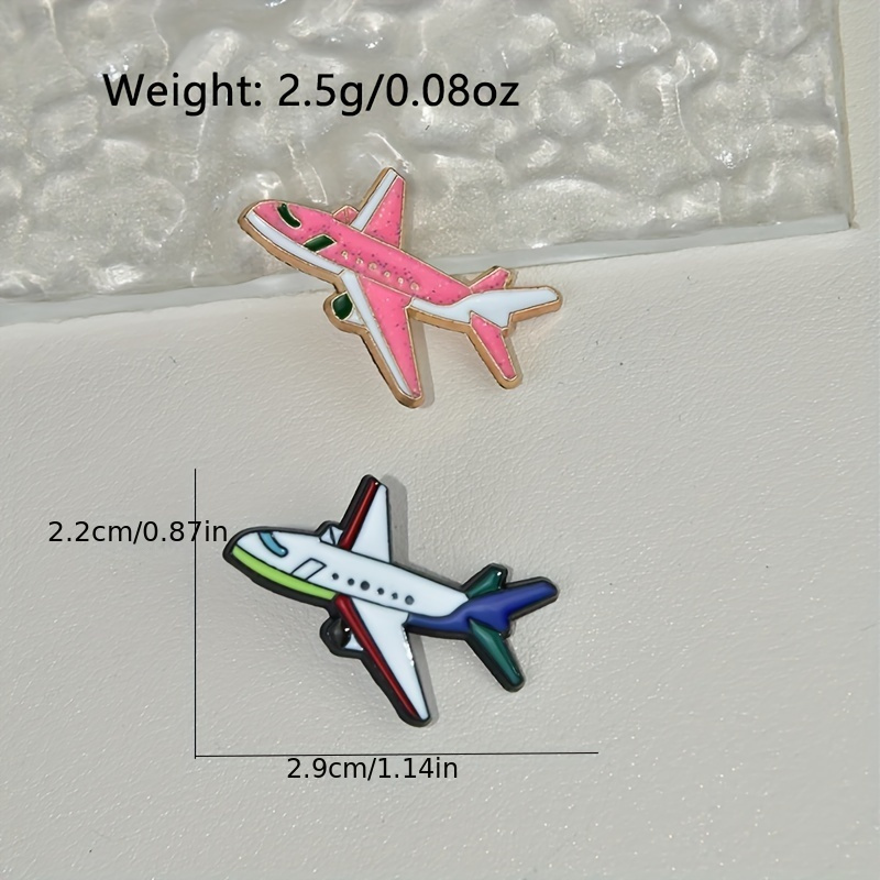 Flashing Airplane Metal Brooch Creative Aircraft Badge - Temu Canada