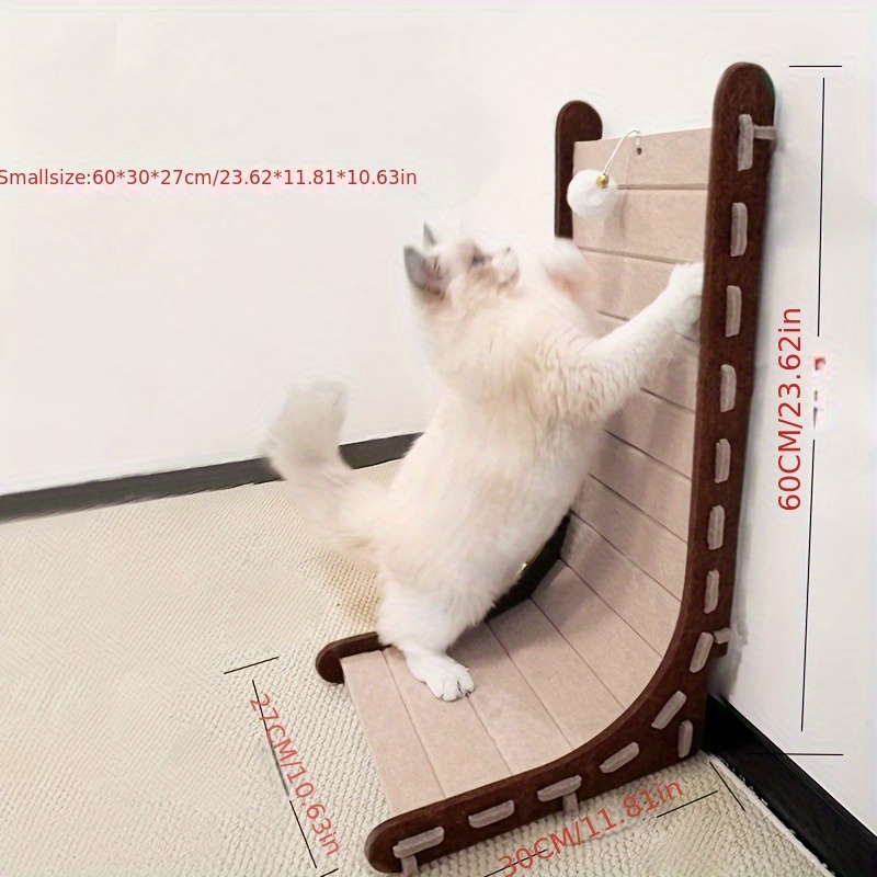 TEMU Cat Scratching Board Vertical Wall Sticker Felt Cat Nest Cat Scratching Board Integrated Kitten Toy Wall Sticker Wear-resistant And No Shaving Loss