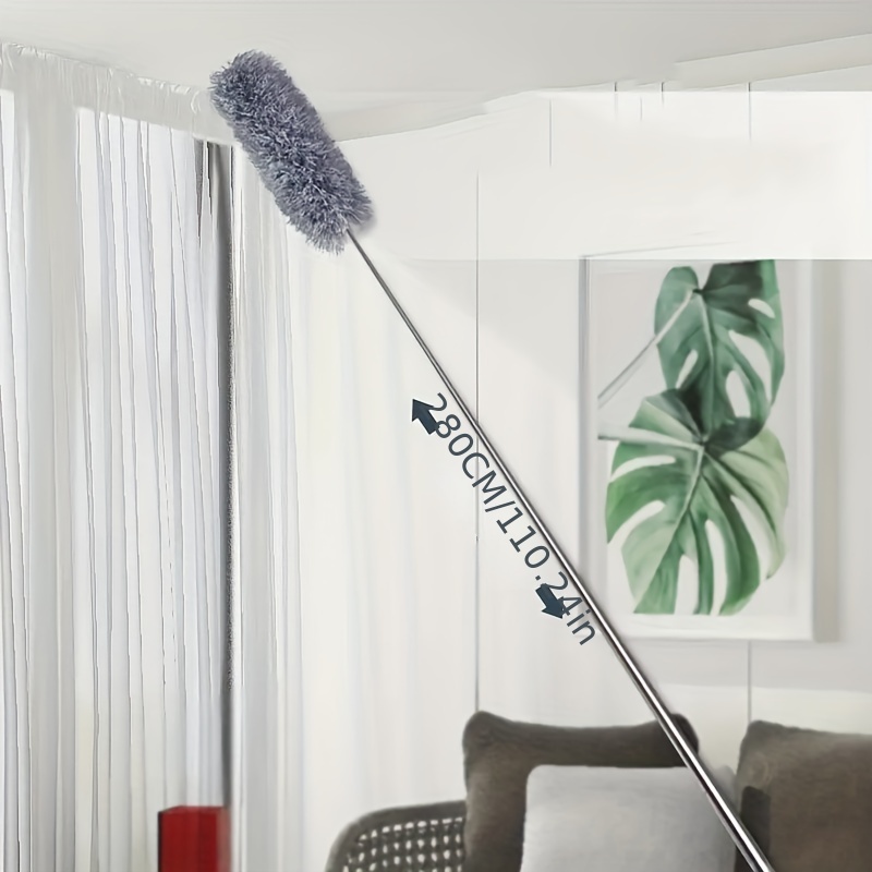 Cepillo de limpieza para el hogar, plumero de microfibra telescópico  extensible, limpiador para el hogar y el coche, mango de polvo - AliExpress