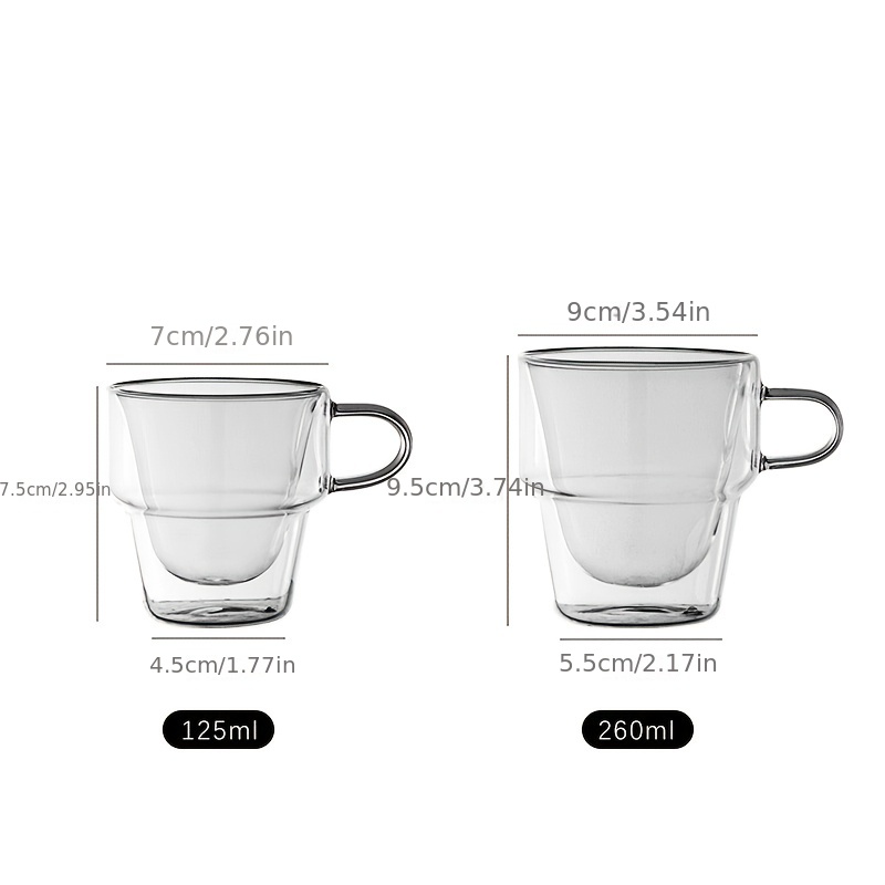 Glass Coffee Mugs, Heat Resistant Double-walled Espresso Coffee Cups, Heat  Insulated Water Cups, Summer Winter Drinkware, Birthday Gifts - Temu