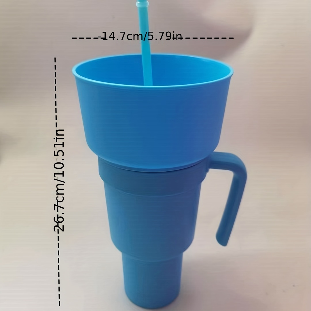 Snack And Drink Cup, Stadium Tumbler, 2 In 1 Beverage Cup Top