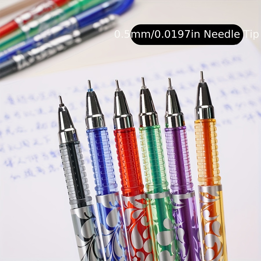 36pcs/set 6 Colors Neutral Erasable Pen, Blue/black/red/green/orange/purple Ink Writing Gel Pens Washable Handle School Office Supplies Stationery Gift