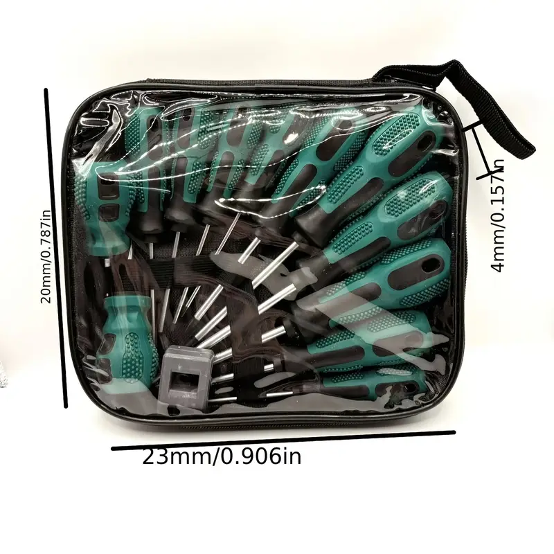 12pcs magnetic screwdriver set chrome vanadium steel multi purpose with phillips flat torx heads non slip rubber handle portable tool case universal repair hand tool kit Product details 3