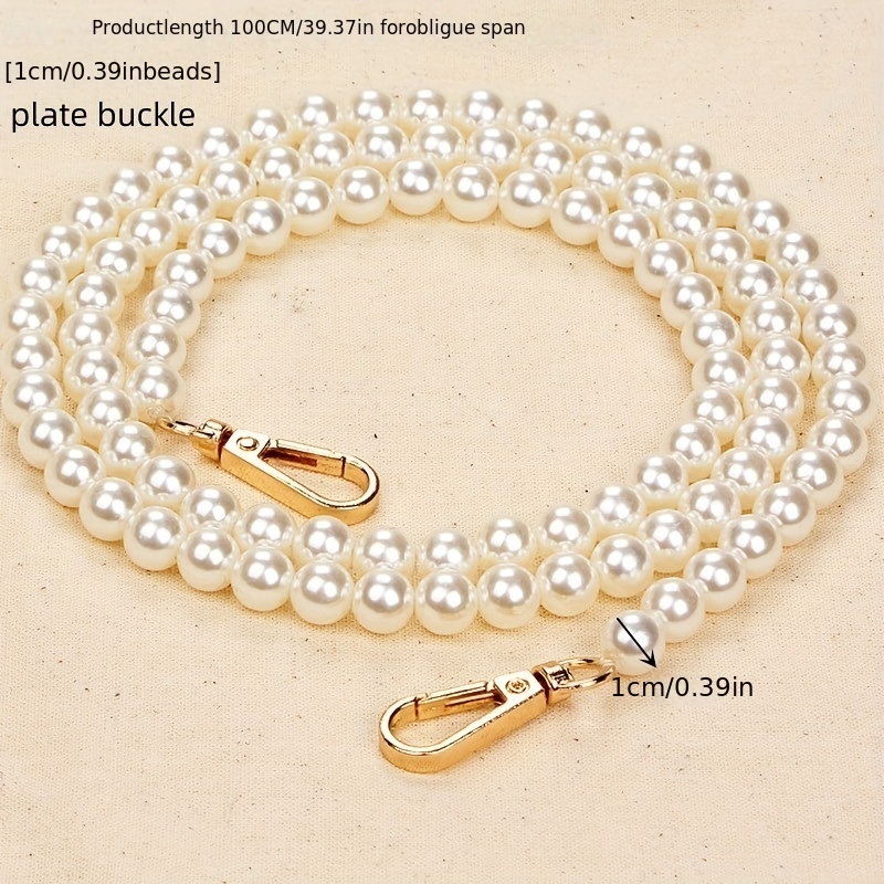Imitation Pearl Bead Bag Chains Purse Strap Replacement - Temu