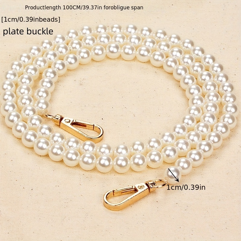 Fashion Imitate Pearl Chain Buckles Replaceable Shoulder Strap