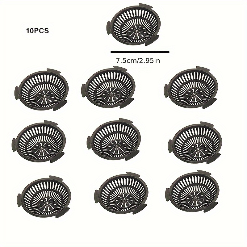 TEMU 10pcs Flower Pot Hole Mesh Pads - 4 Sizes, Diy Planter Bottom Grid Mat For & Drainage - Breathable Gasket Screens For Bonsai Care